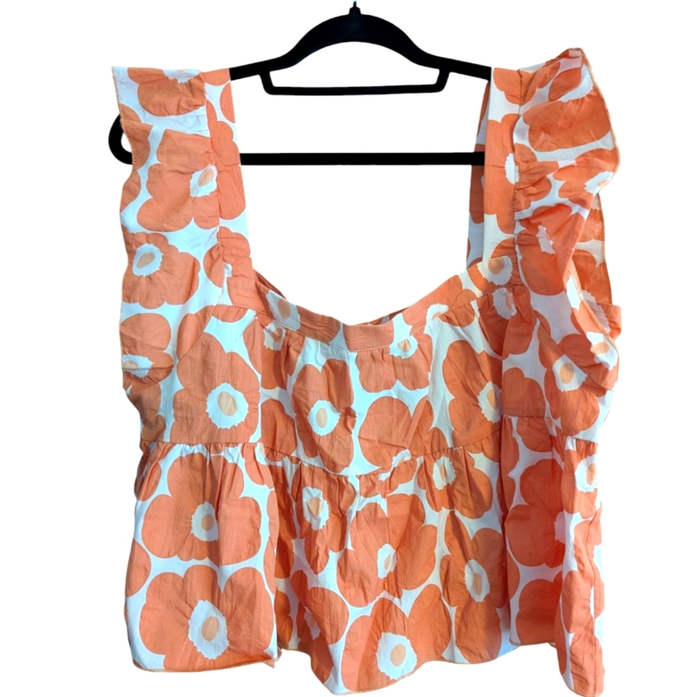 Floral Orange Women's Top - Jacquie The Label